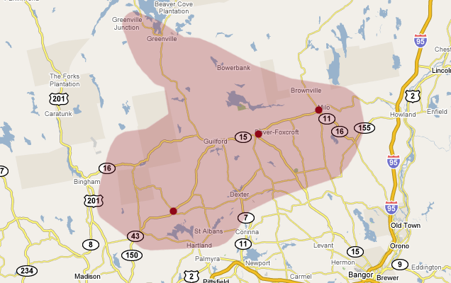 McKusick Petroleum Oil Delivery Coverage Area